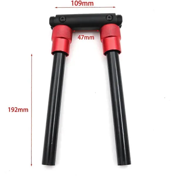 Replacement Foldable Handlebar Bicycle 90 Degree Folding Aluminum Kick Stunt Scooter Electric Bike Handlebar[D], Black Color - Image 2