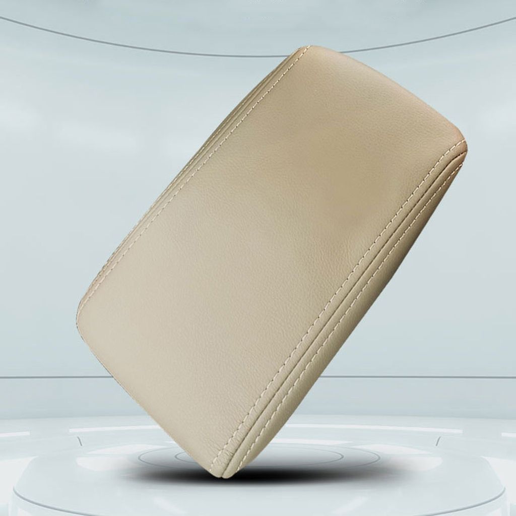 Car Armrest Seat Box Cover Car Interior Accessories Auto Armrest Cov, Replacement Part, Made of Leather, Black Color - Image 2