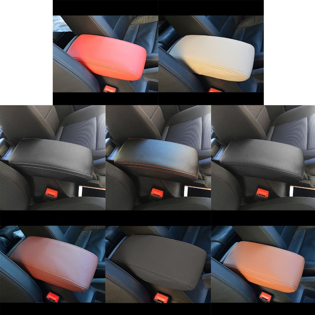 Car Armrest Seat Box Cover Car Interior Accessories Auto Armrest Cov, Replacement Part, Made of Leather, Black Color - Image 6