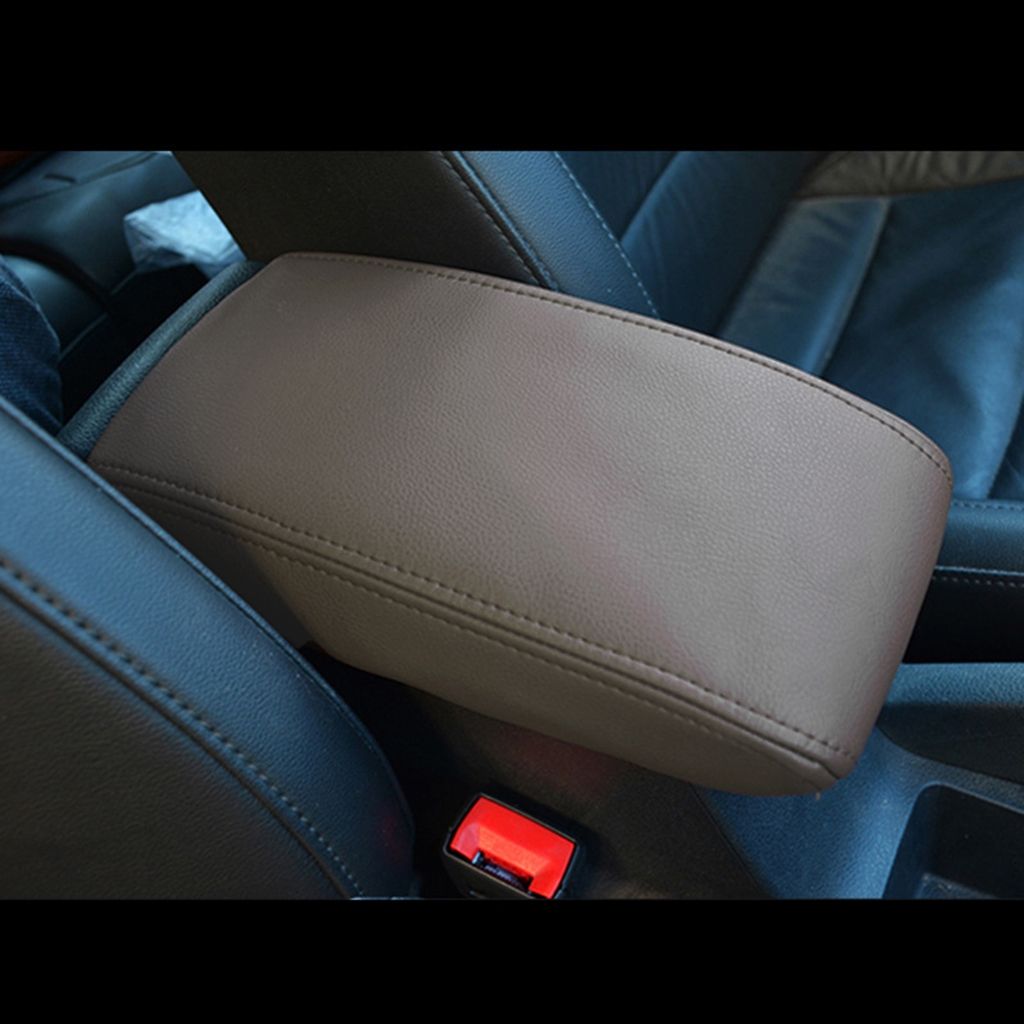 Car Armrest Seat Box Cover Car Interior Accessories Auto Armrest Cov, Replacement Part, Made of Leather, Black Color - Image 8
