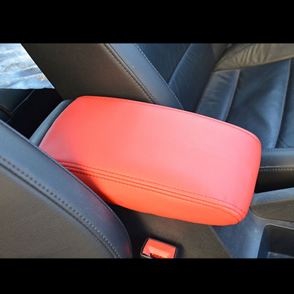 Replacement Car Armrest Seat Box Cover Car Interior Accessories Auto Armrest Cover, Made of Leather, Black Color - Image 8