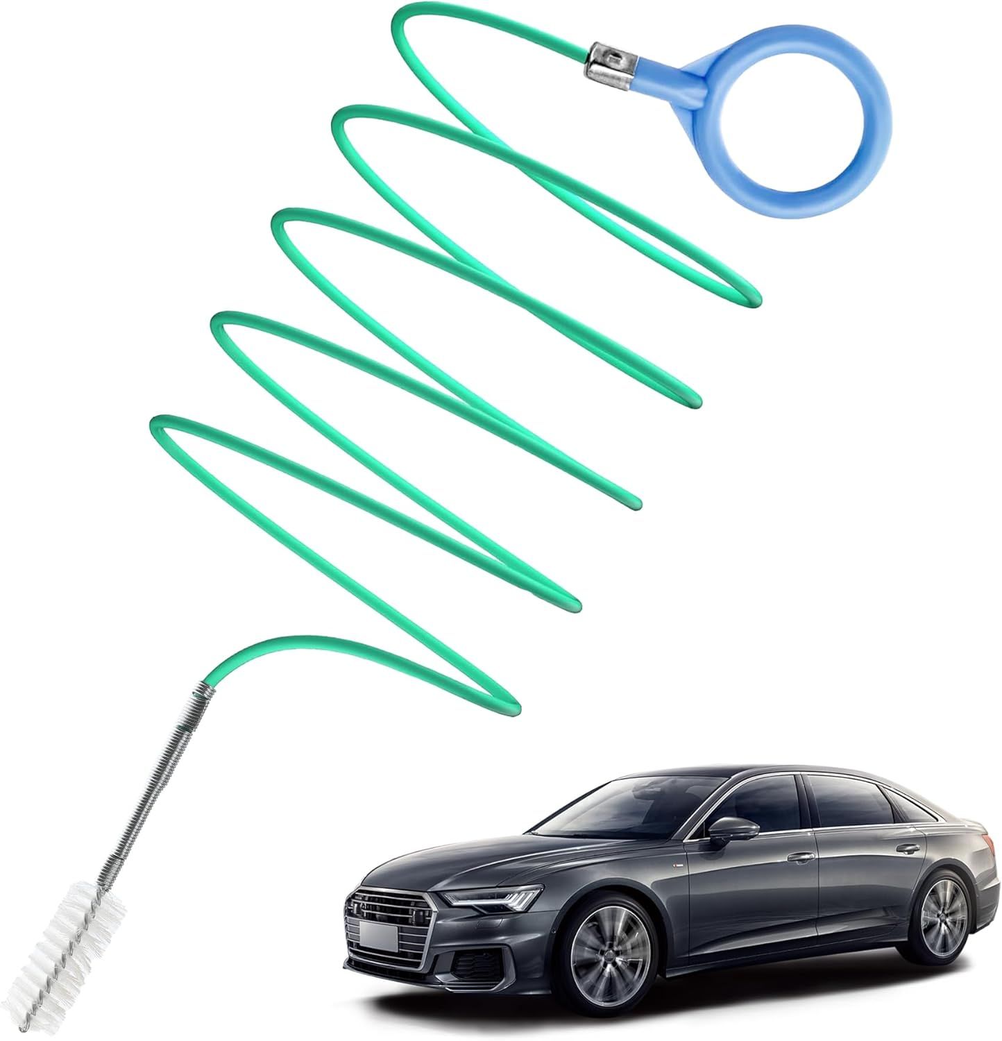 Auto Sunroof Drain Pipe Cleaning Tool, Windshield Wiper Drain Hole, Narrow Car Drain Pipe Cleaning Tool, 3m_xx, Made of Steel, Clear Color - Image 1