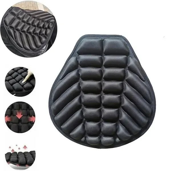 Sturdy Heavy Duty Replacement Motorcycle Seat Cushion Gel Seat Motorcycle Cushion, Made of Lycra, Black Color, Top Quality - Image 2