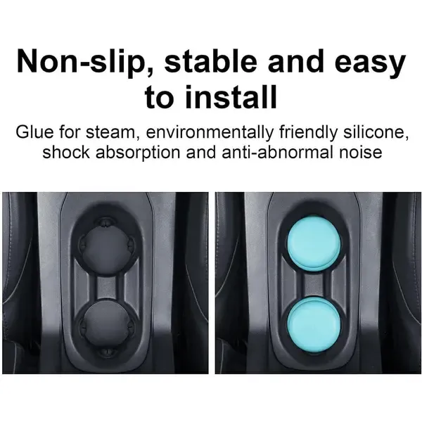 Universal Car Rubber Cup Limiter Insert Cup Holder Drink Holder, Replacement Part, Made of Silica Gel, Black Color, 8 Pcs Pack - Image 3