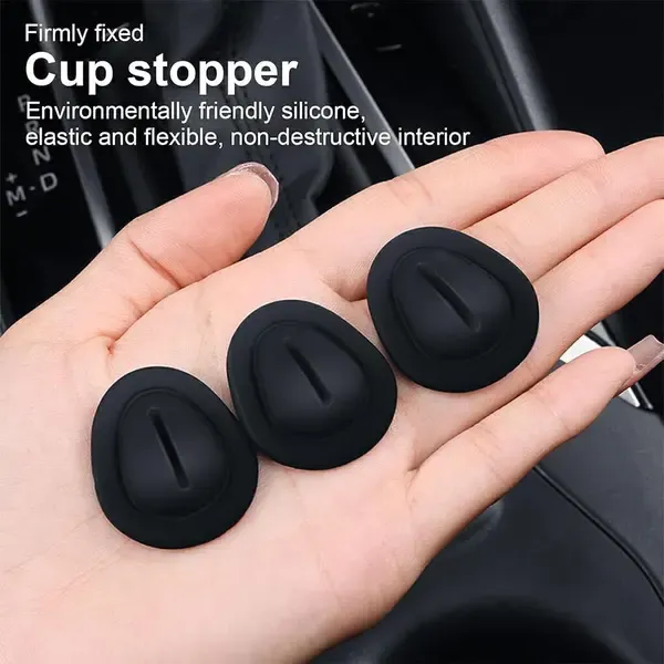 Universal Car Rubber Cup Limiter Insert Cup Holder Drink Holder, Replacement Part, Made of Silica Gel, Black Color, 8 Pcs Pack - Image 4