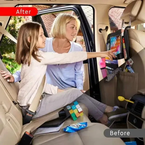 Sturdy Heavy Duty Backrest Storage – Backrest Pocket for Kids in the Car Organizer—pa, Black Color, 1 Pcs Pack - Image 3