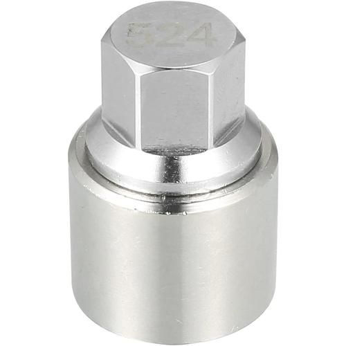 Replacement 524 Key Remover Locking Sleeve Nut Car Wheel Anti-Theft for VW Touareg Magotan Tiguan Phaeton, Made of Metal, Silver Color - Image 1