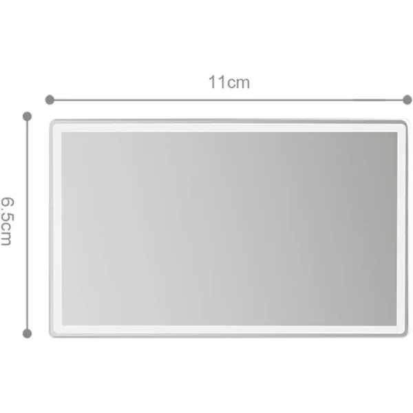 Portable Car Vanity Mirror, Self-Adhesive for Sunshade, for Rearview Universal for Back Seat Bathroom Bedroom, Replacement Part - Image 2