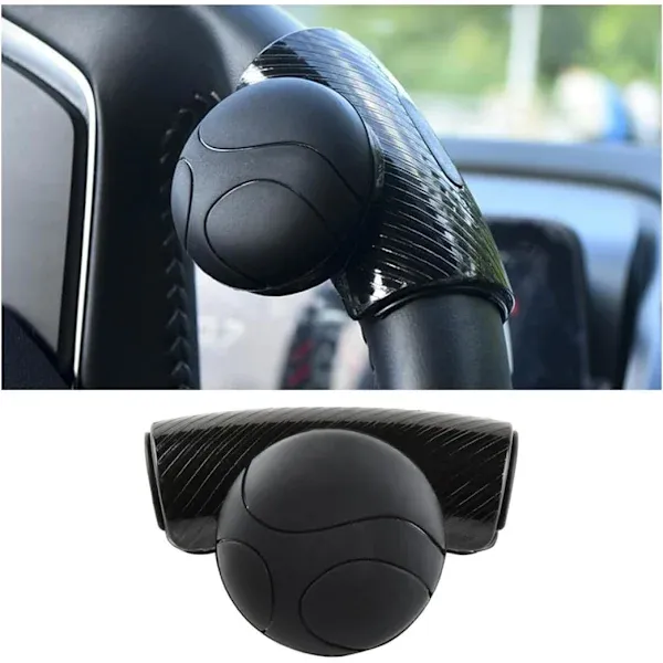 Car Steering Wheel Knob, Adjustable Universal Fit Non-Slip Spinner Booster, Car Accessories Easy Installation No Tools Required (Black)【PL】 - Image 1