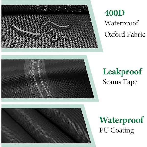 Replacement Waterproof cover for outdoor tricycle, electric recumbent bike, 190x76x112 cm with reflective strips, Made of Fabric - Image 3