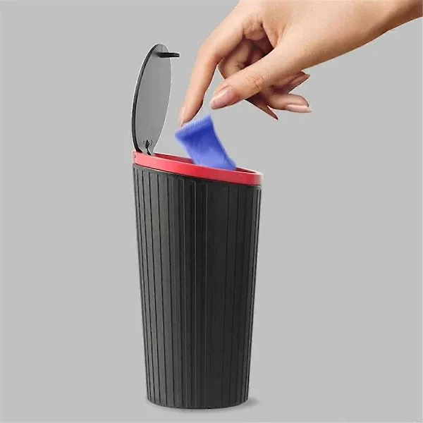Pressure Type Car Trash Can with Lid, Waterproof Inner Container Replacement for  Car Cup Holder, Multifunctional Car, Made of Plastic - Image 5