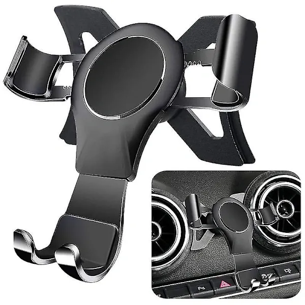 Replacement for - A3 8v S3 2014-2019 Mobile Phone Holder Mobile Mount Car Mount Accessories Black, Made of Aluminum - Image 4