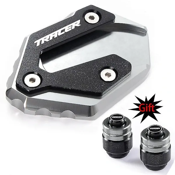 CNC side stand extension and tire valve guard for Yamaha Tracer 900 /gt 700 /gt Tracer 9/gt 7/gt Mt-09 Sp Mt07, Made of Aluminum - Image 2