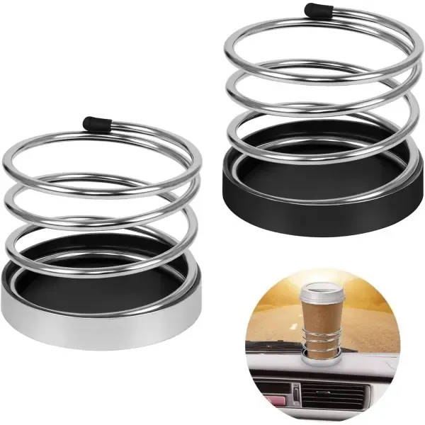 Long Lasting Premium Replacement 2pcs(Silver) Car Cup Holder Car Water Cup Holder Iron Cup Holder, Made of Plastic - Image 1