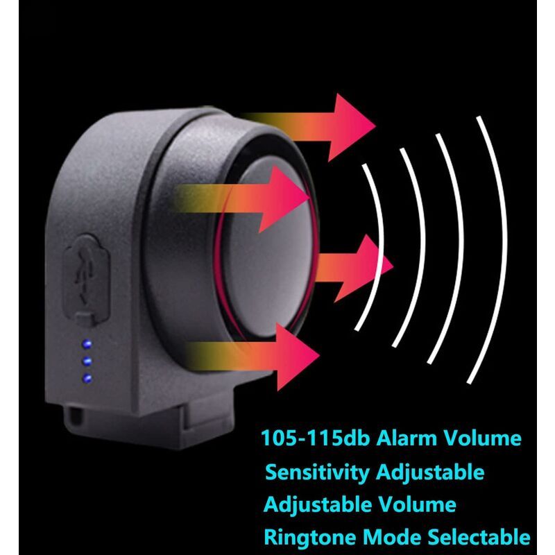 Anti-theft alarm, smart alarm with wireless remote control, waterproof vibration smart alarm, for bicycle/motorcycle/electric vehicle/scooter - Image 4