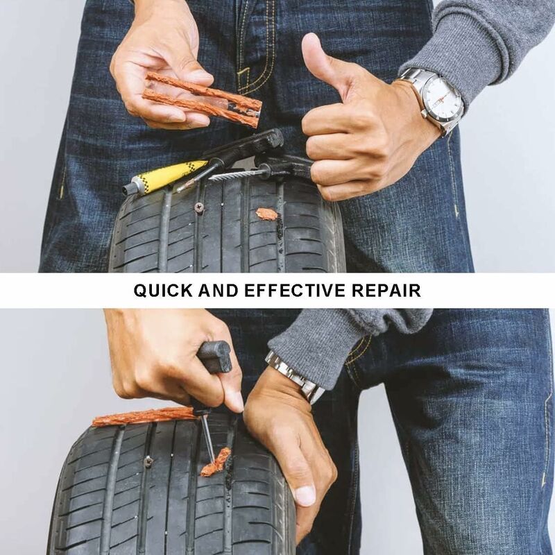 Premium Replacement 30Pcs Tire Repair Strips Car Tire Repair Tubeless Tire Repair Wick Tire Repair, Made of Rubber - Image 3