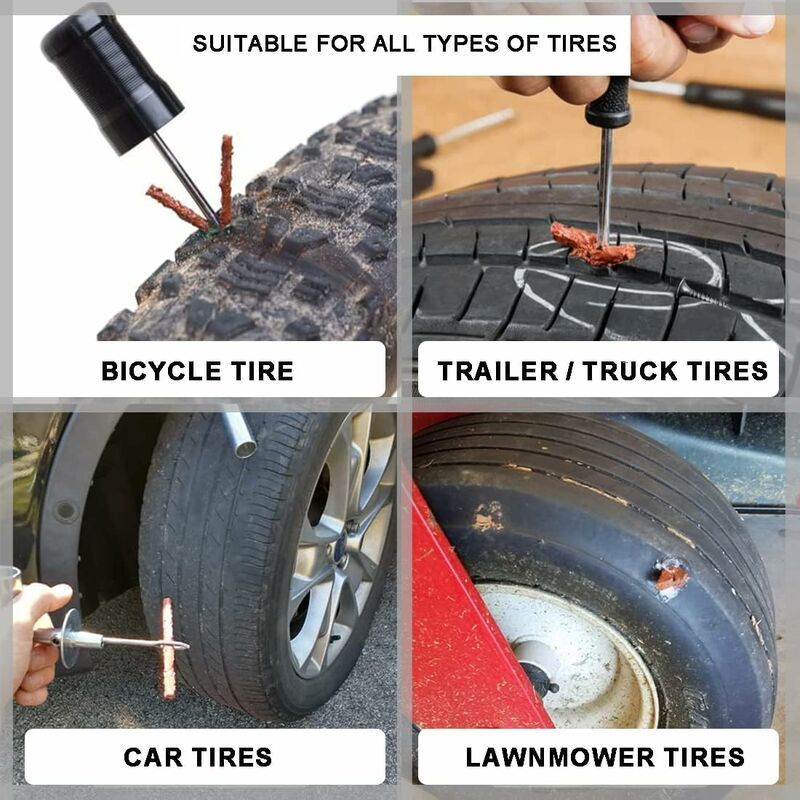 Premium Replacement 30Pcs Tire Repair Strips Car Tire Repair Tubeless Tire Repair Wick Tire Repair, Made of Rubber - Image 4