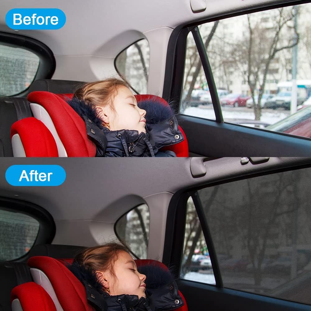 sunshade car baby child, 2 pieces with UV protection, universal window rear side net for children pets, Replacement Part - Image 5