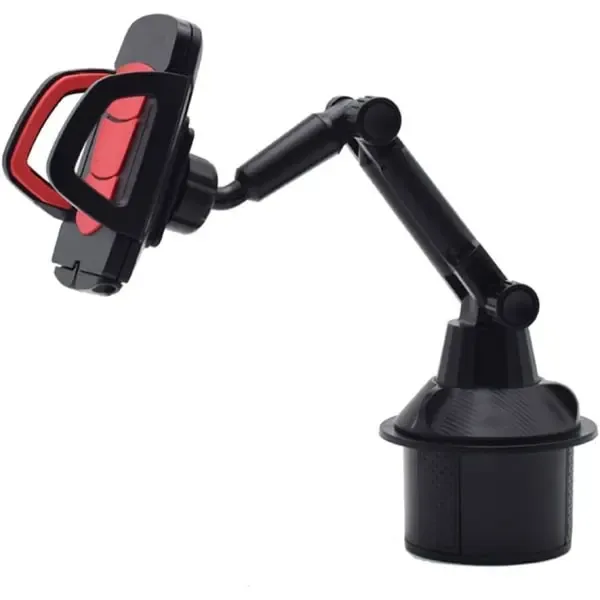 Compatible CDQ Center Console Mobile Phone Holder Car Drink Holder Gooseneck Universal Adjustable for 5-9.5 cm (red） red, Made of Plastic - Image 1
