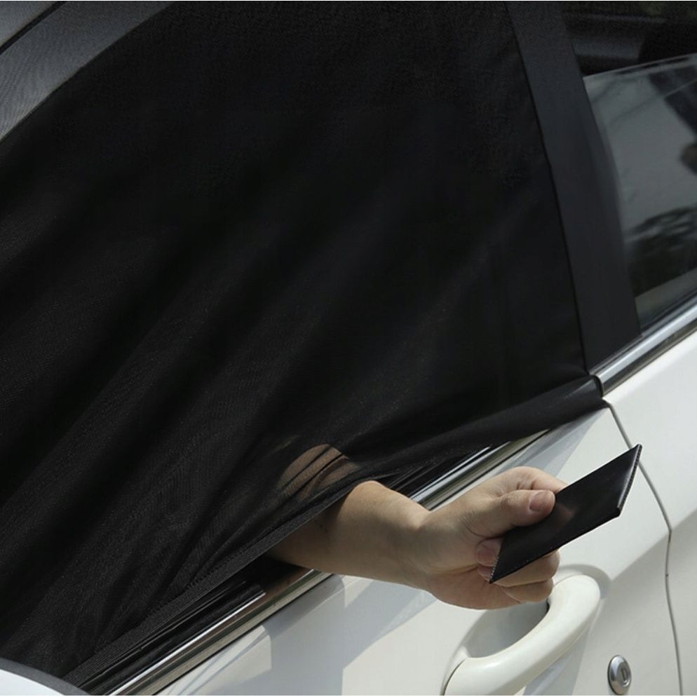 Sturdy Heavy Duty Sunshade / Mosquito Net for Car - Attached over the car door, Made of Nylon, Top Quality, Easy to Use - Image 5