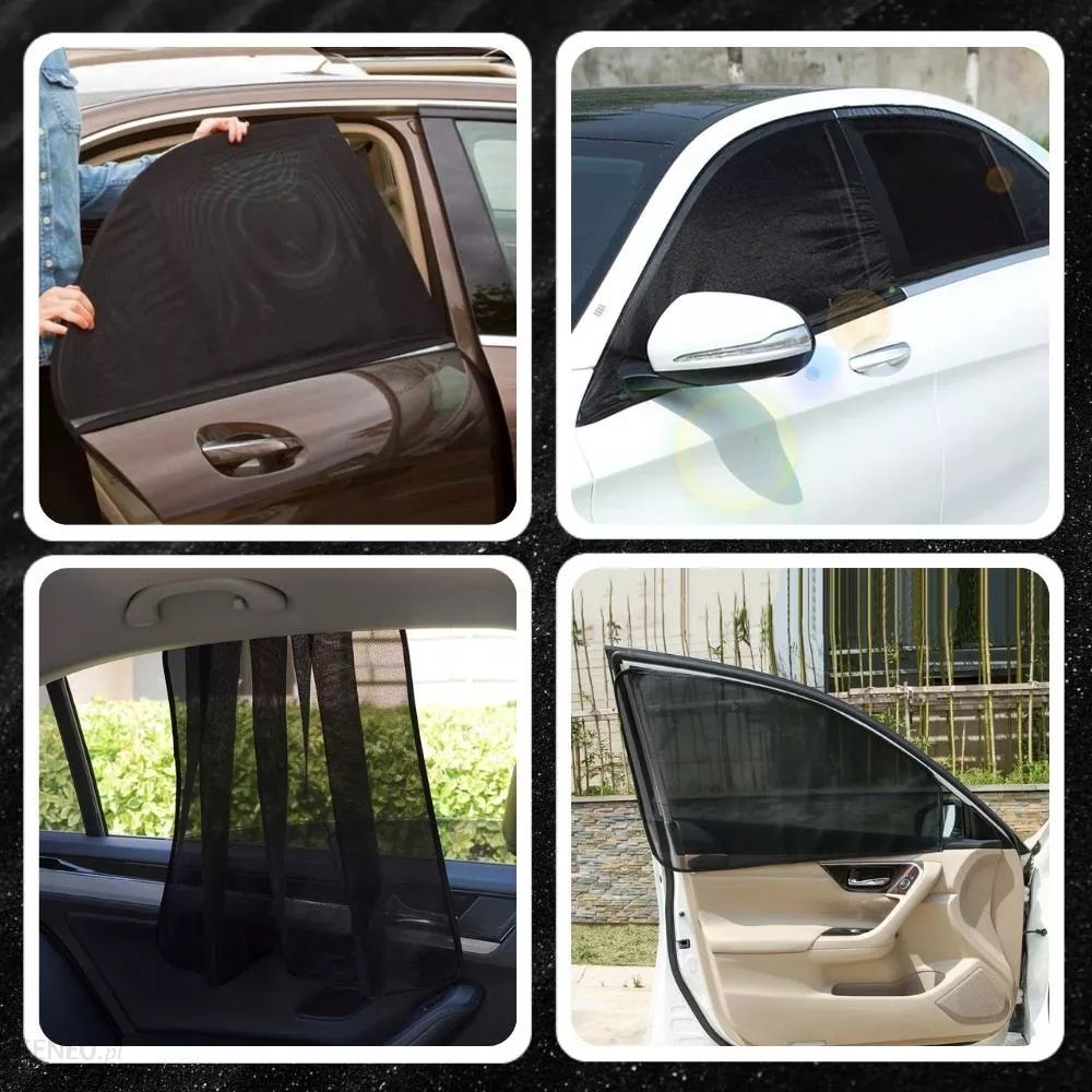 Sturdy Heavy Duty Sunshade / Mosquito Net for Car - Attached over the car door, Made of Nylon, Top Quality, Easy to Use - Image 8