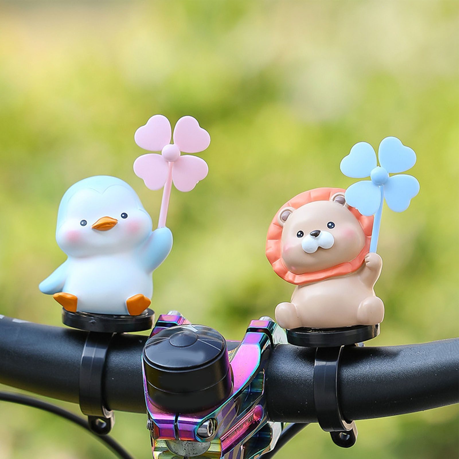 Replacement Bicycle Handlebar Ornament Cute Animal Waterproof Lightweight Electric Scooter Handlebar Decoration, Made of Plastic - Image 2