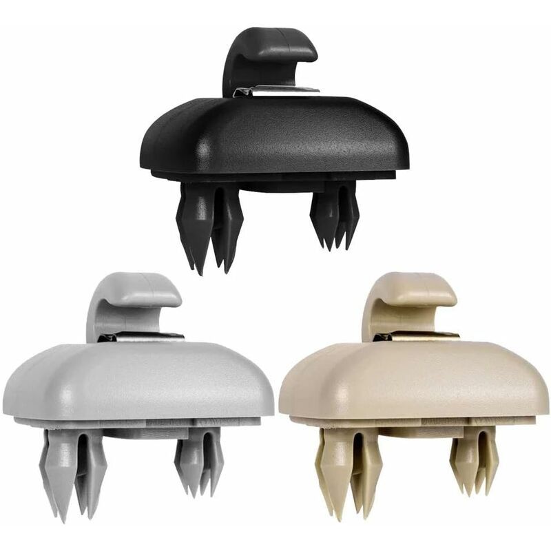 Pack - Compatible with Audi A4 A5 S5Q3 Q5 Car Sun Visor Clip Fastener Bracket 8U0857562A (Black), Made of Plastic - Image 2