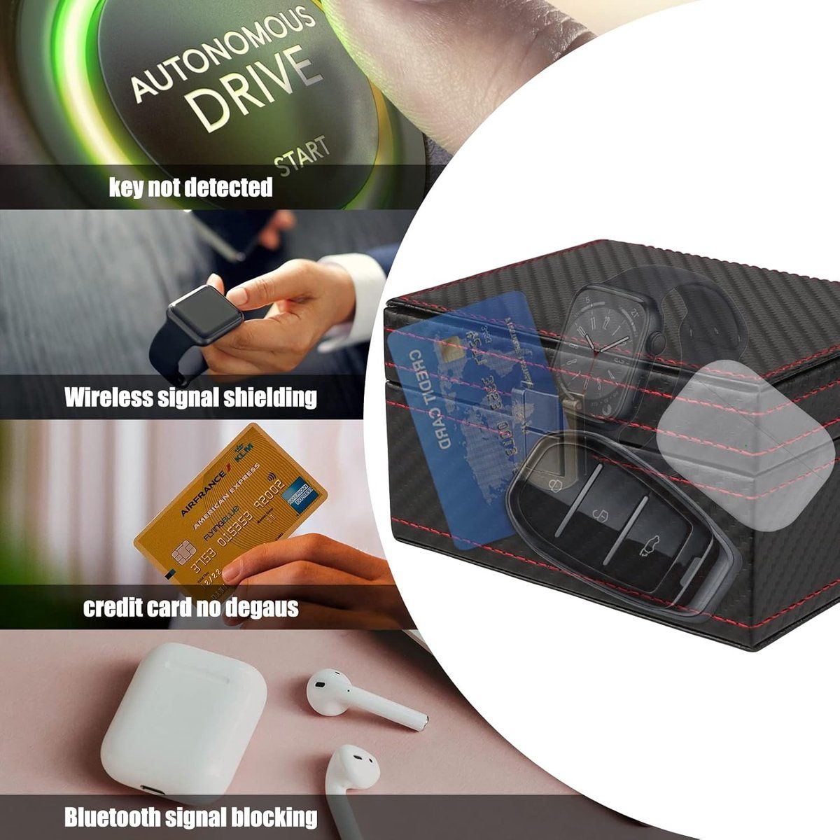Replacement Car Key RFID Anti-Theft - Protective Cover Box Safe Faraday, Easy to Use, Good Performance, Universal Fit - Image 3