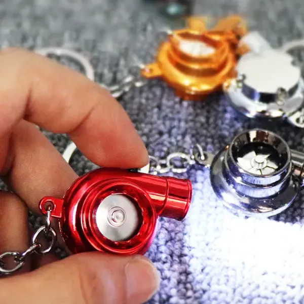 Long Lasting Premium Electric Mini Turbo Turbo Keychain Spinning Turbine Key Multicolor one size, Made of Metal - Image 3