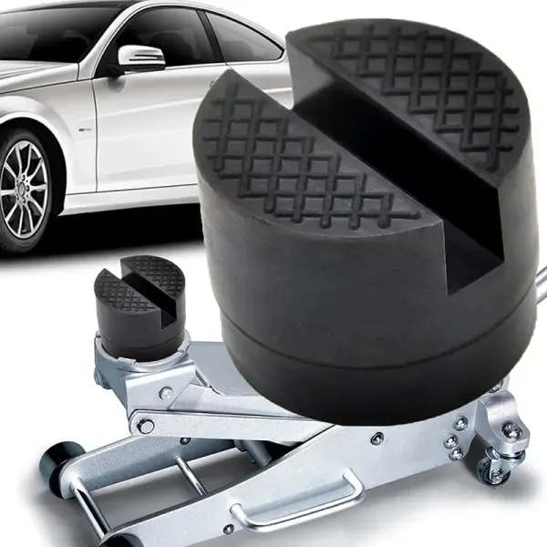 Reliable Professional Car Gummi Jack Pad Ramskydd Adapter Jacking Pinch Weld Black, Made of Rubber, 1 Pcs Pack - Image 1