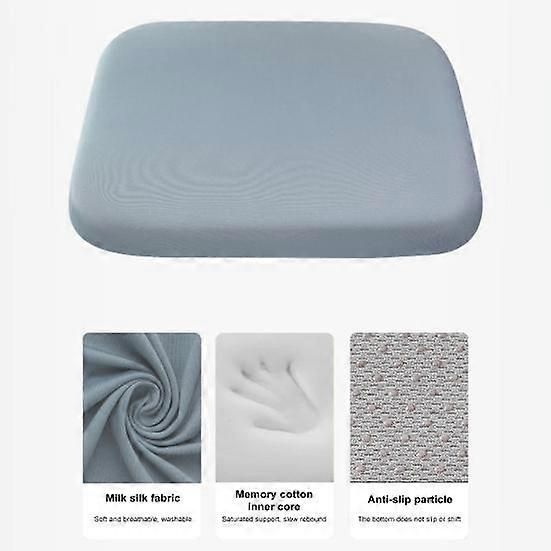 Replacement Memory Foam Seat Cushion with Strap, Slow Recovery, All Seasons, Non-Slip, Washable - Perfect Light Grey Large_tfrf - Image 5