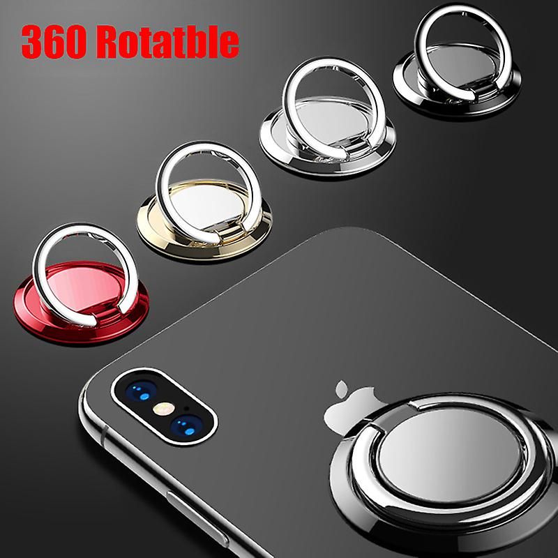 Replacement 360° Rotatable Finger Ring Mobile Phone Holder Stand Grip For Universal Magnetic Car Holder Phone Back Sticker Pad Mount Sticker | | Red - Image 2