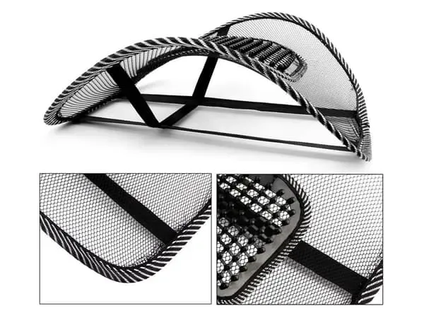 Professional Ergonomic Lumbar Support - Backrest for Chair & Car Seat, Replacement Part, Made of Metal, Black Color - Image 2