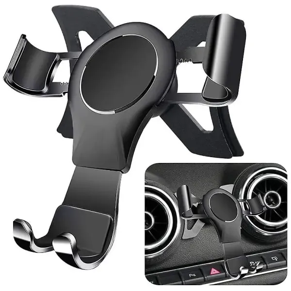 For- A3 8v S3 2014-2019 Mobile Phone Holder Mobile Mount Car Mount Accessories Black, Replacement Part, Made of Aluminum - Image 4