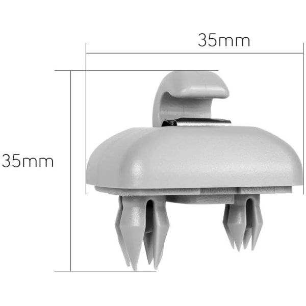 2pcs Inner Sun Visor Hook Bracket Replacement for  Audi A1 A3 A4 A5 Q3 Q5 (8E0 857 562) A7 B6 B7 B8 S4 S5 Sun Visor Holder Car Interior Parts Gray - Image 5