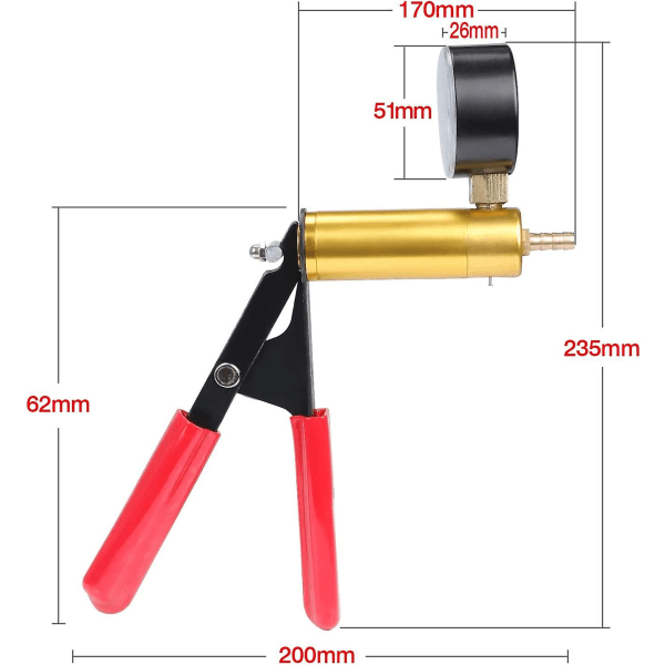 Practical High Performance Manual Vacuum Pump, Brake Fluid Bleeder Vacuum Tester, Vacuum Kit Car Repair Tool, Excellent Performance - Image 4