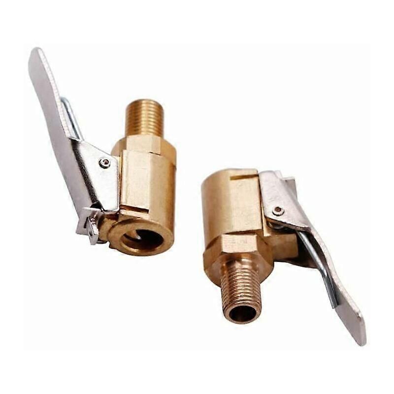 Easy tire inflation: Quick release for Schrader valve, high quality brass materials for universal fit, strong solid brass locking - Image 1