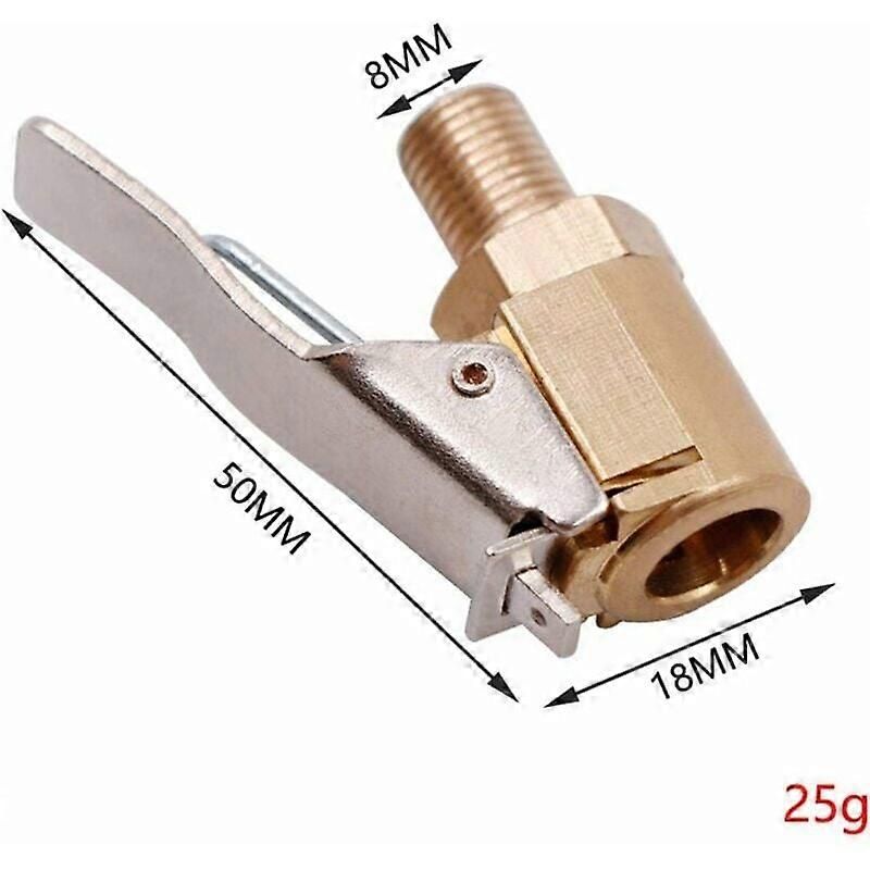 Easy tire inflation: Quick release for Schrader valve, high quality brass materials for universal fit, strong solid brass locking - Image 2