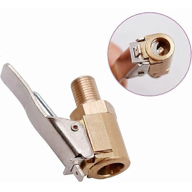 Easy tire inflation: Quick release for Schrader valve, high quality brass materials for universal fit, strong solid brass locking - Image 3