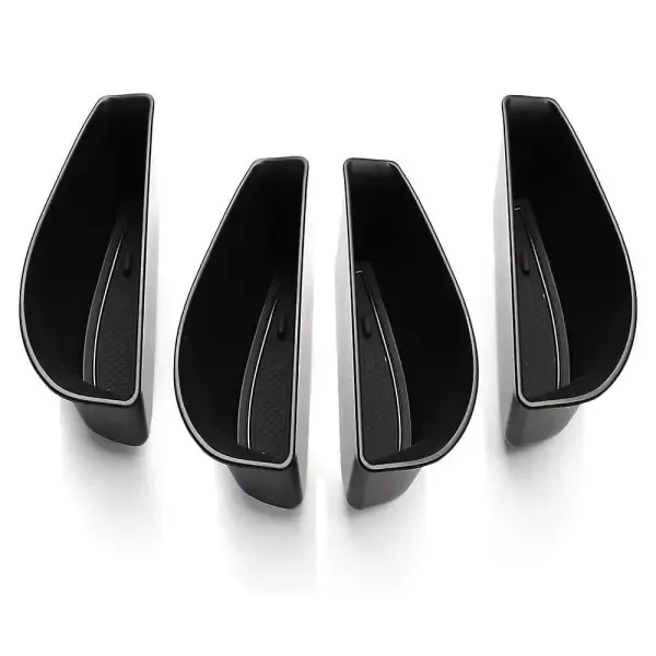 Premium 4pcs - Id.4 Id4 Id 4 Door Handle Storage Box Accessories, Replacement Part, Made of Plastic, Black Color - Image 1
