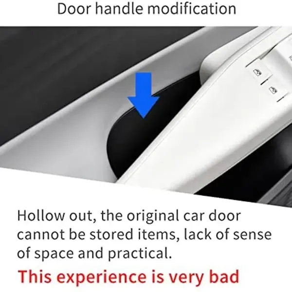 Premium 4pcs - Id.4 Id4 Id 4 Door Handle Storage Box Accessories, Replacement Part, Made of Plastic, Black Color - Image 2