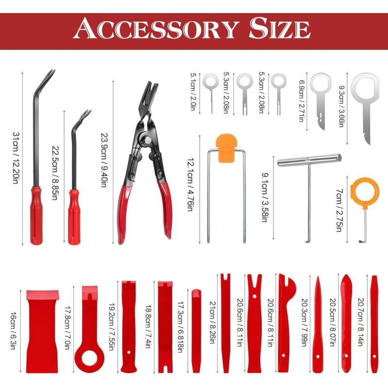 High Quality 28Pcs Auto Mechanic Tool Kit Car Cleaning Kit Car Cover Fastener Accessories Clip Removal Repair Tools - Image 2