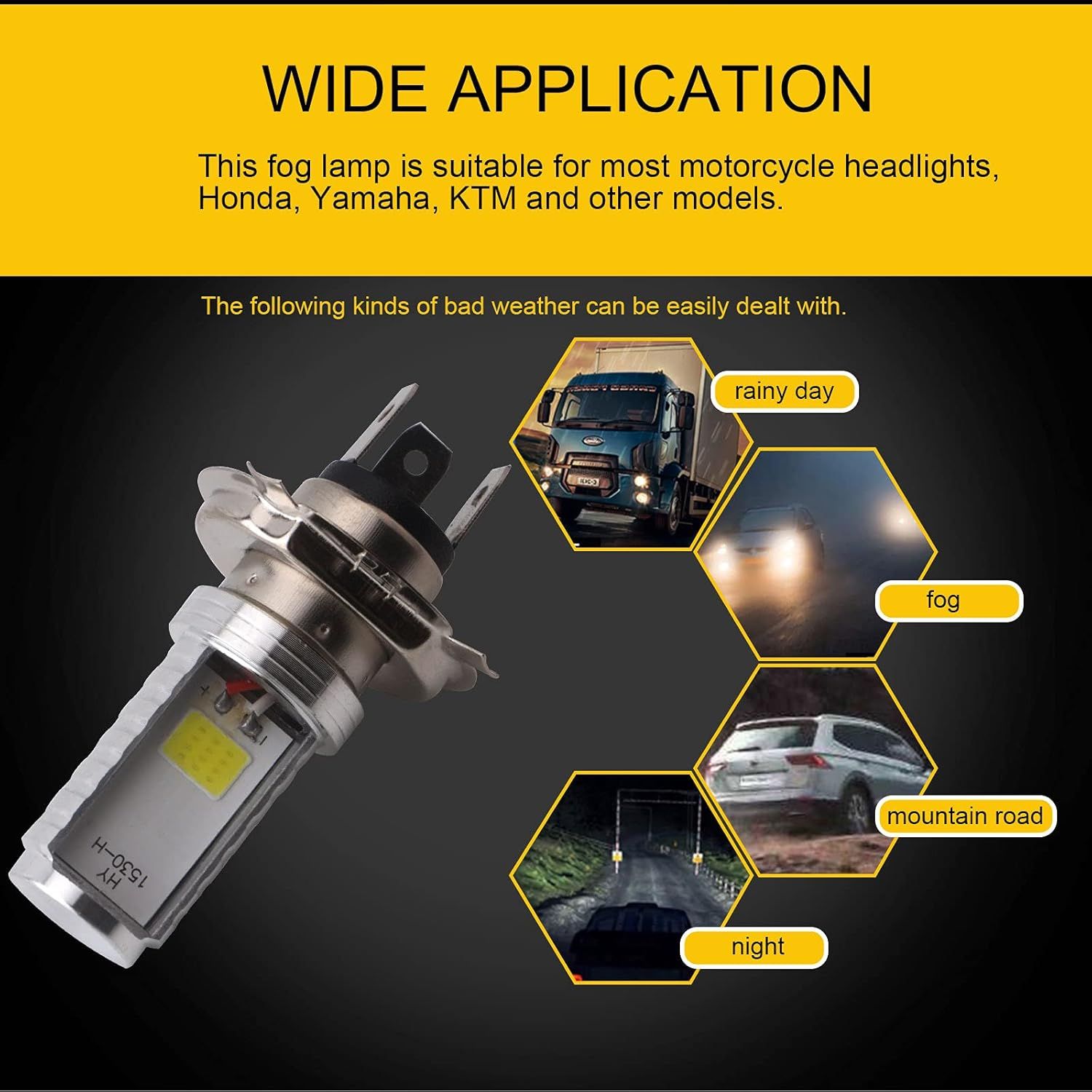 Long Lasting Premium Compatible ST H4 LED Bulb 12V Motorcycle Car Headlight 12W COB LED Lamp High Low Beam, Perfect Fit - Image 3
