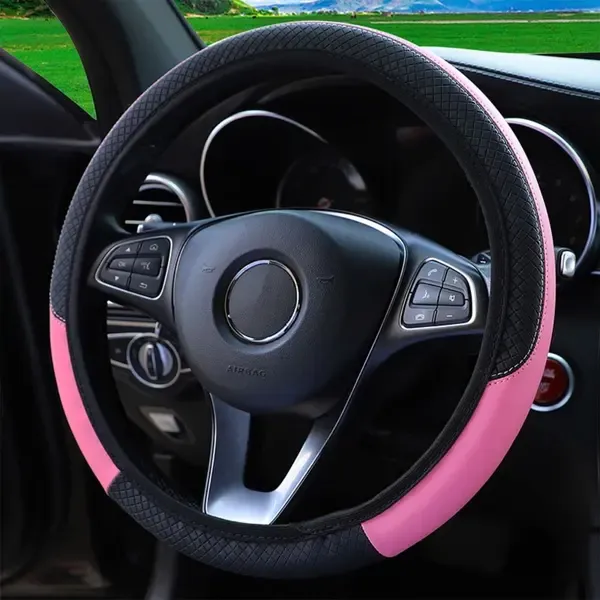 Reliable Professional Cover Steering Wheel Cover PINK pink_YF, Replacement Part, Great Value, Easy to Use, Good Performance - Image 2