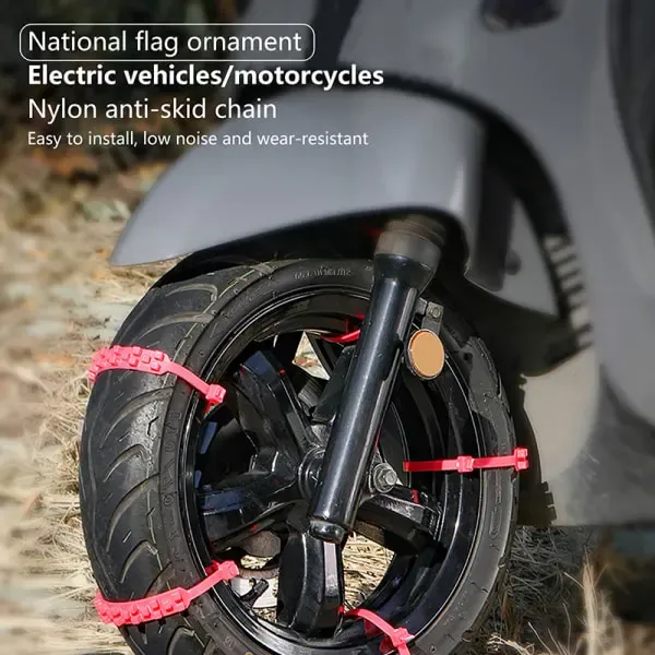 Practical High Performance Replacement pcs Motorcycle Bicycle Winter Snow Tire Anti-skid Chains Black, Excellent Performance - Image 3
