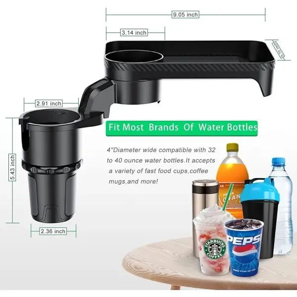 Practical High Performance Compatible Expandable car cup holder, car tray multifunctional cup holder wi, Excellent Performance - Image 5