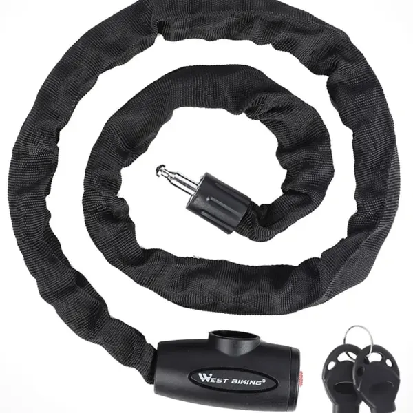 Durable High Quality Chain lock / Bicycle lock / Moped lock 1.2m with 2 keys, Replacement Part, Perfect Fit, Easy to Use - Image 2