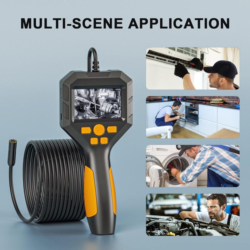 Industrial Endoscope 1080P HD Digital Inspection Camera with 8mm IP68 Waterproof Camera, Channel Camera with 2.8