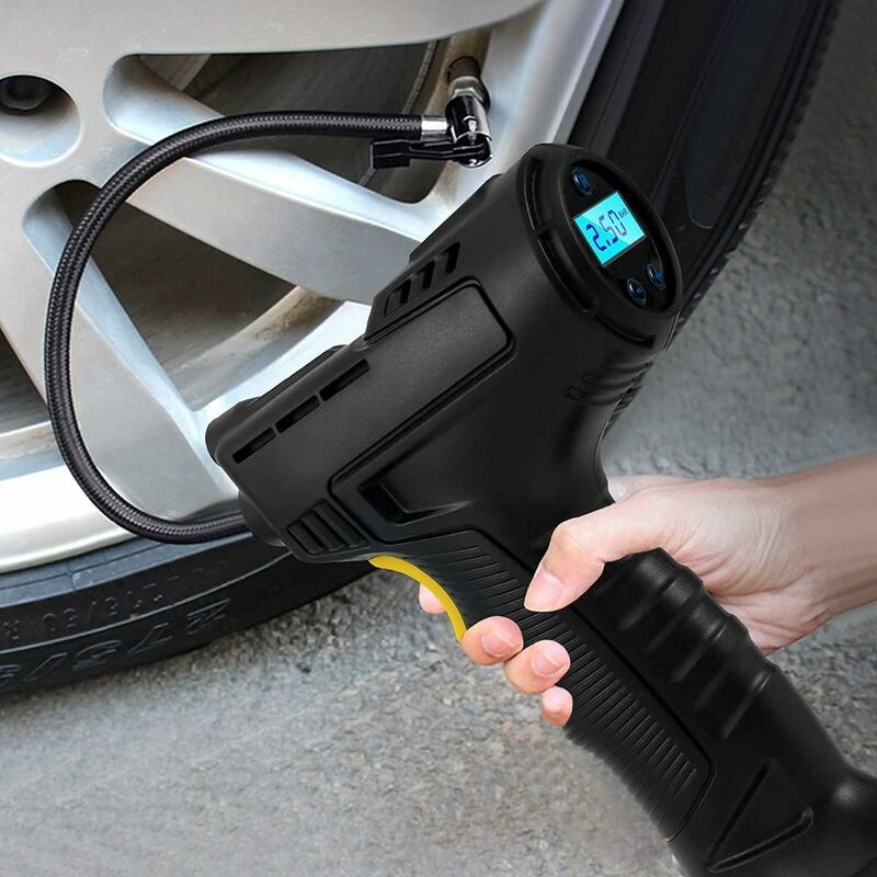 Portable 120W Cordless Tire Inflator with Digital Pressure Gauge - 2000mAh Battery, Compatible with Cars, Motorcycles, Bicycles - Image 1