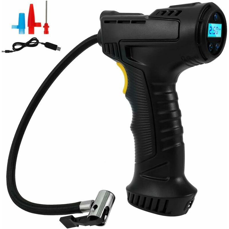 Portable 120W Cordless Tire Inflator with Digital Pressure Gauge - 2000mAh Battery, Compatible with Cars, Motorcycles, Bicycles - Image 2